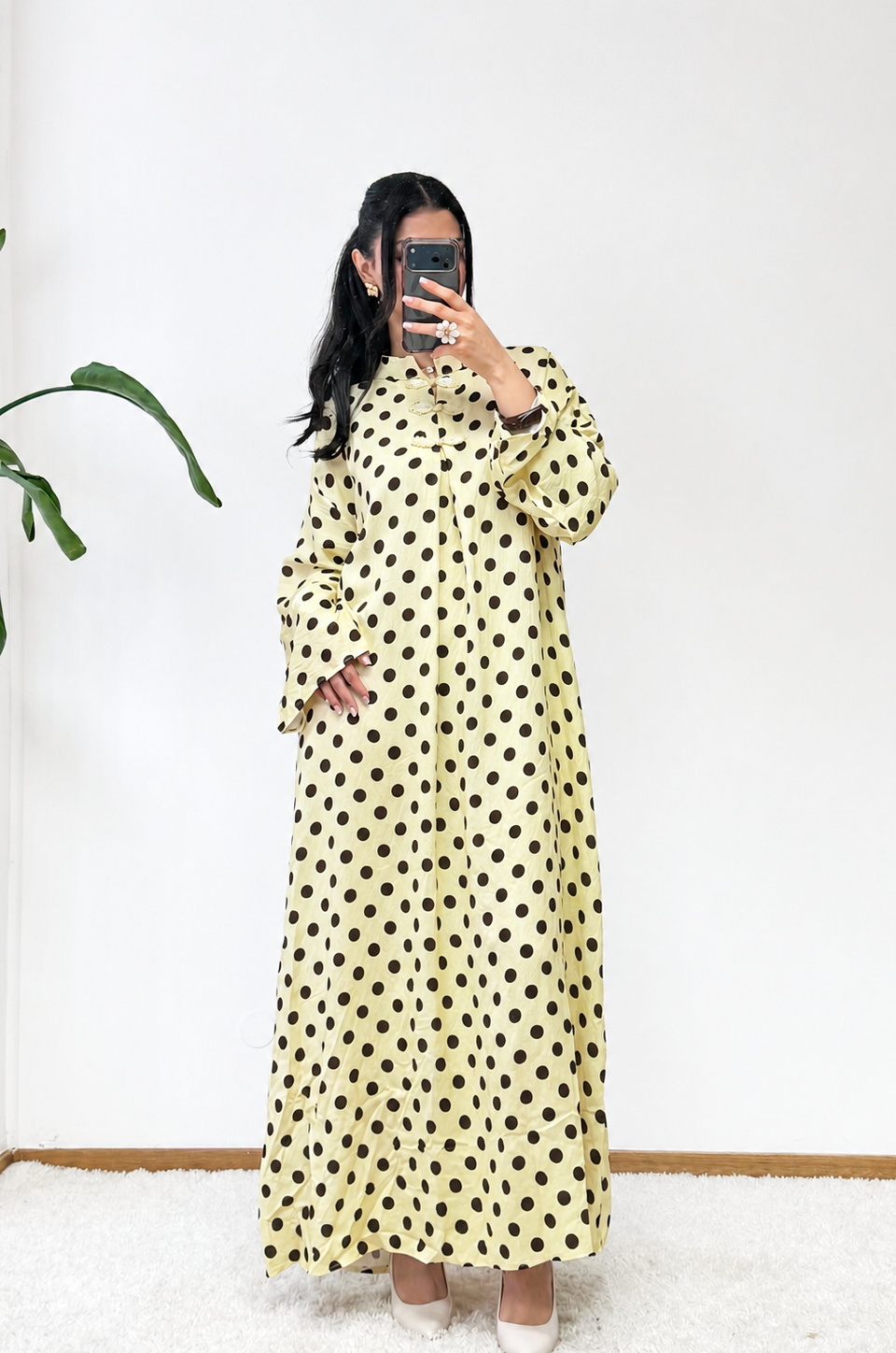 MAXIKLEID MIT POLKA-DOTS