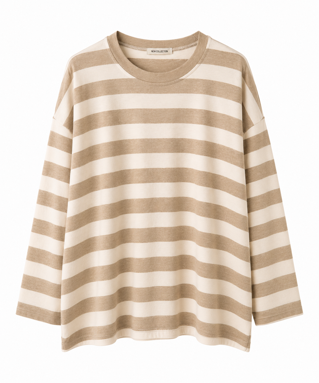 GESTREIFTES OVERSIZE-SHIRT