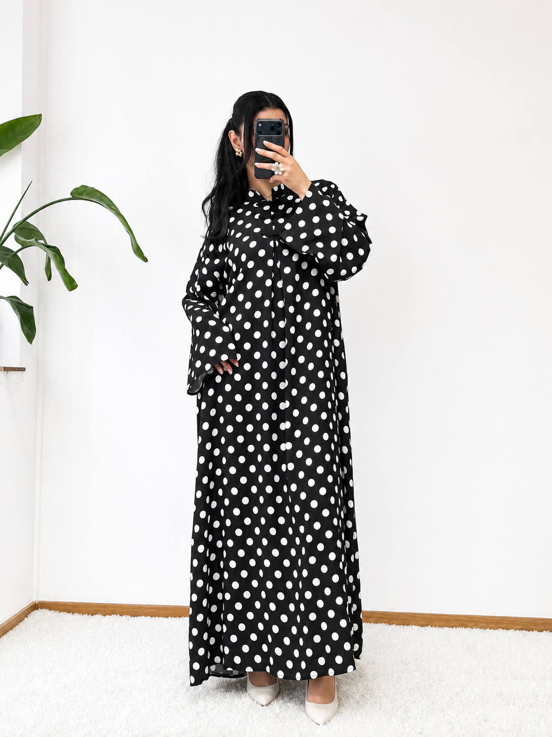 MAXIKLEID MIT POLKA-DOTS
