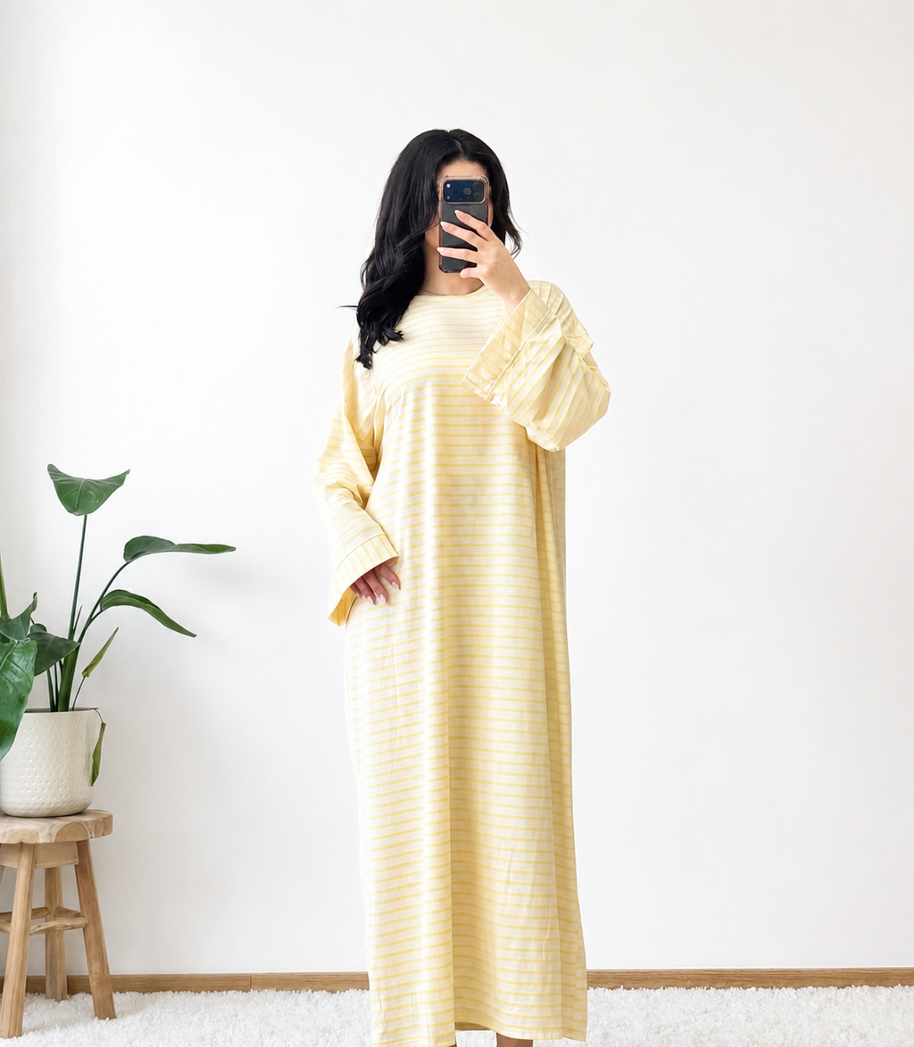 STRIPED BASIC DRESS