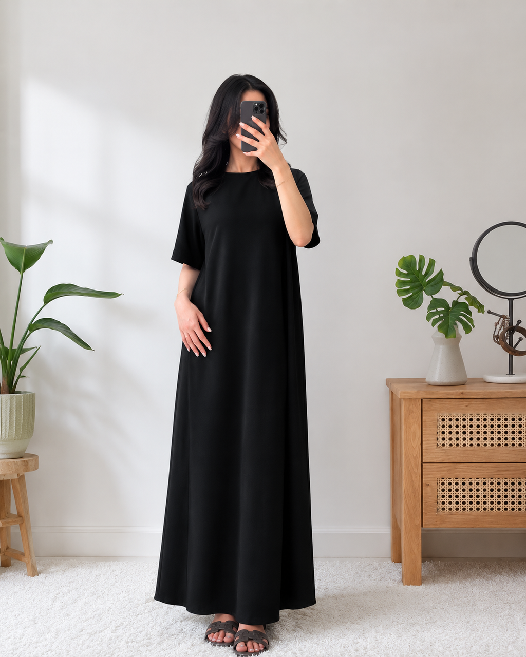 ROBE À MANCHES COURTES