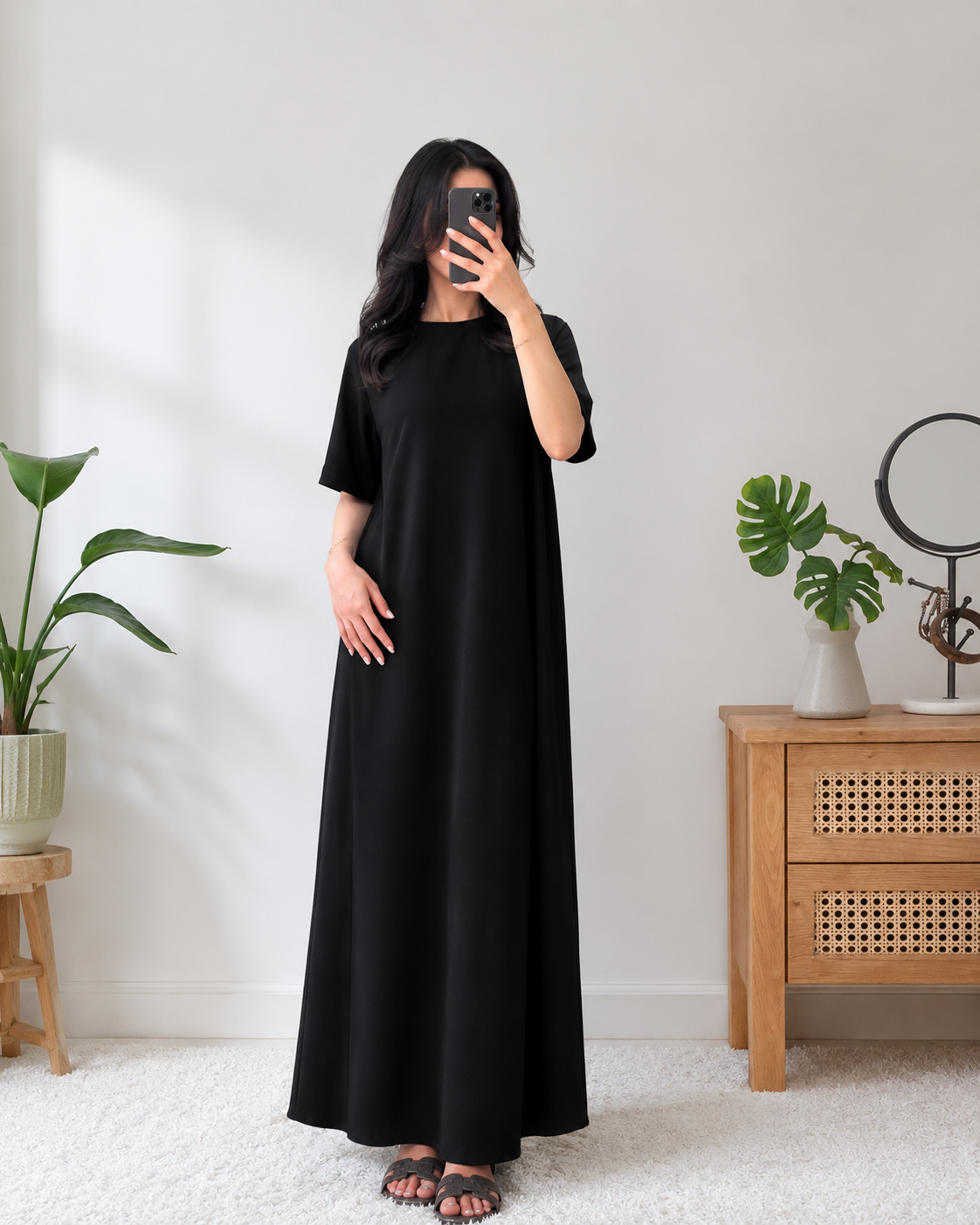 ROBE À MANCHES COURTES