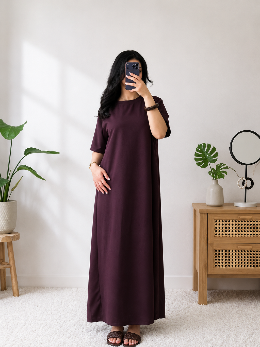 ROBE À MANCHES COURTES