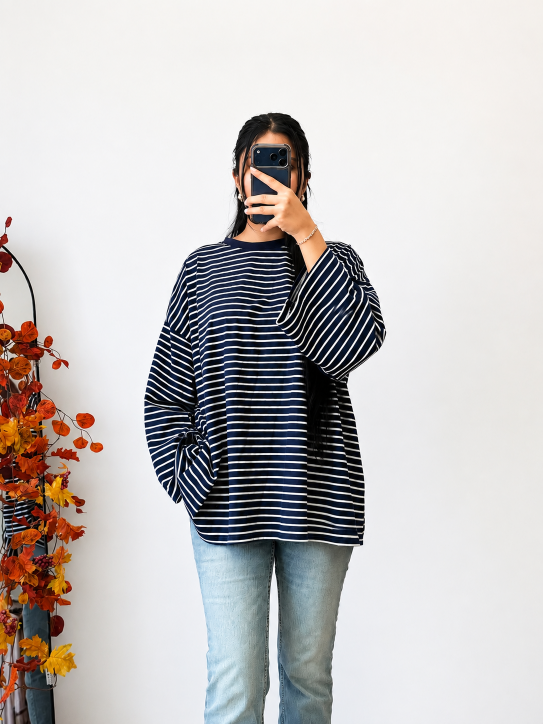 GESTREIFTES OVERSIZE-SHIRT