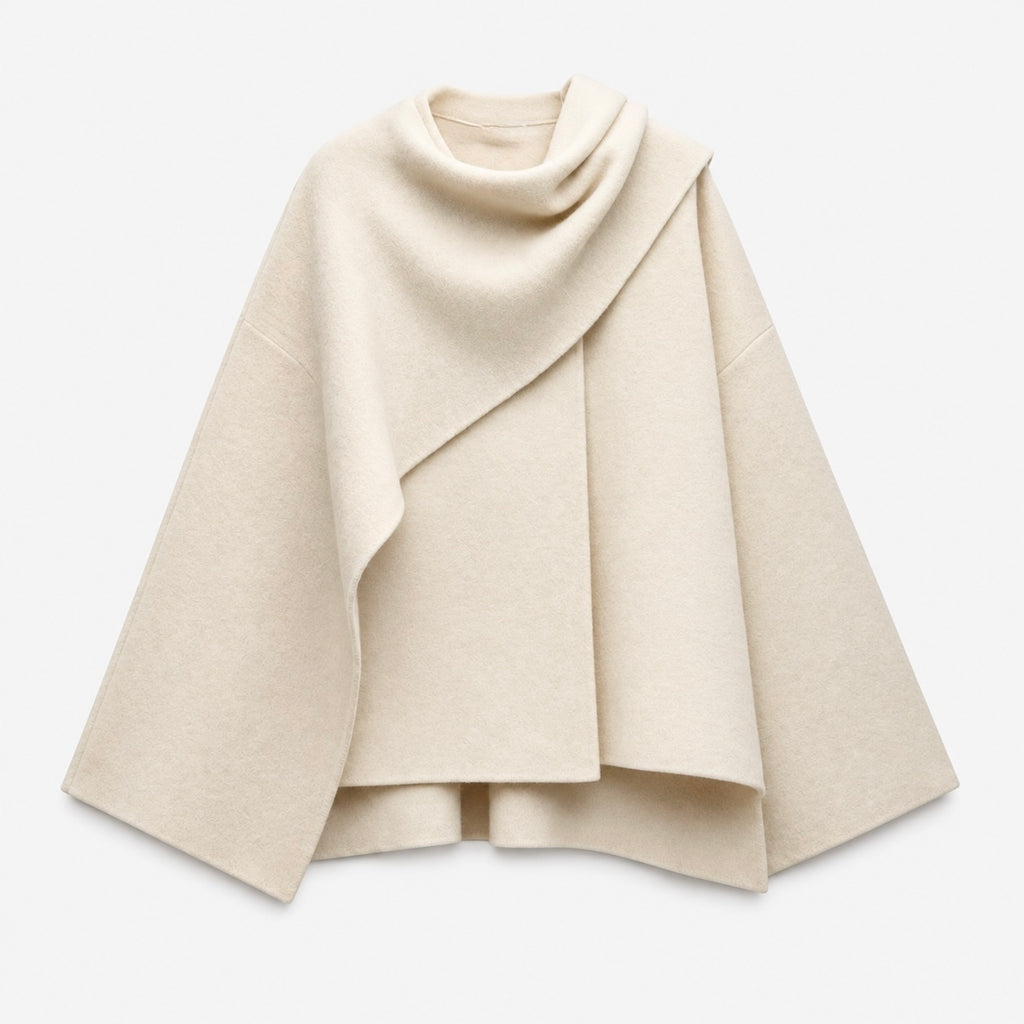 CAPE COAT WITH SCARF