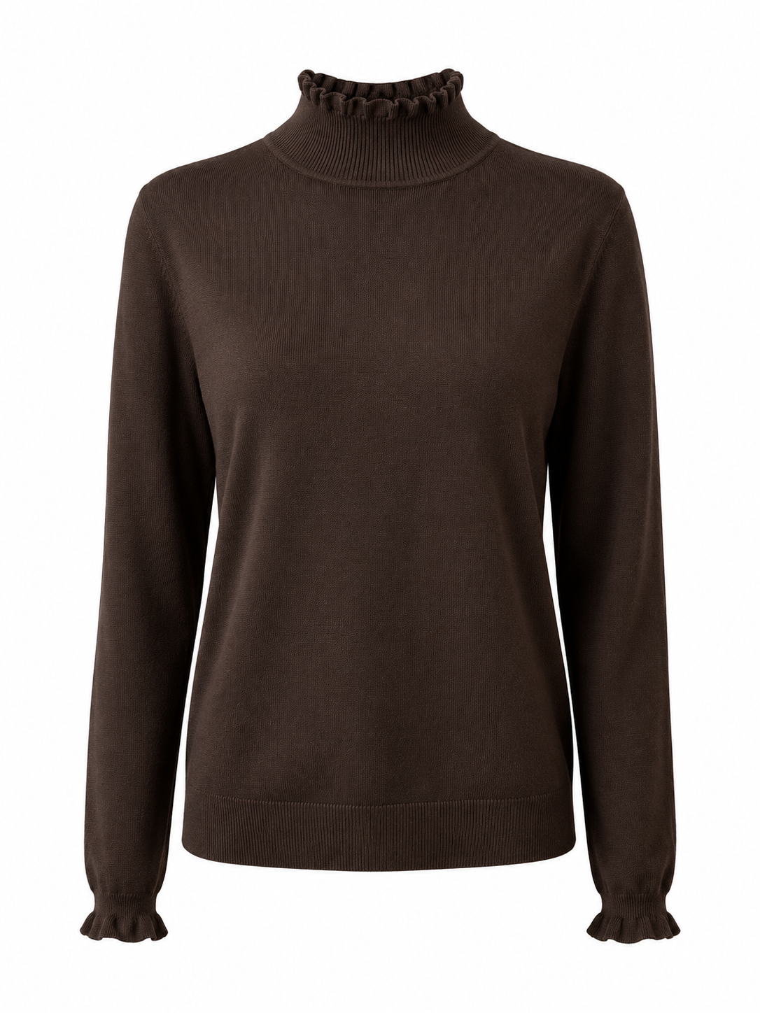 RUFFLE TRIM SWEATER