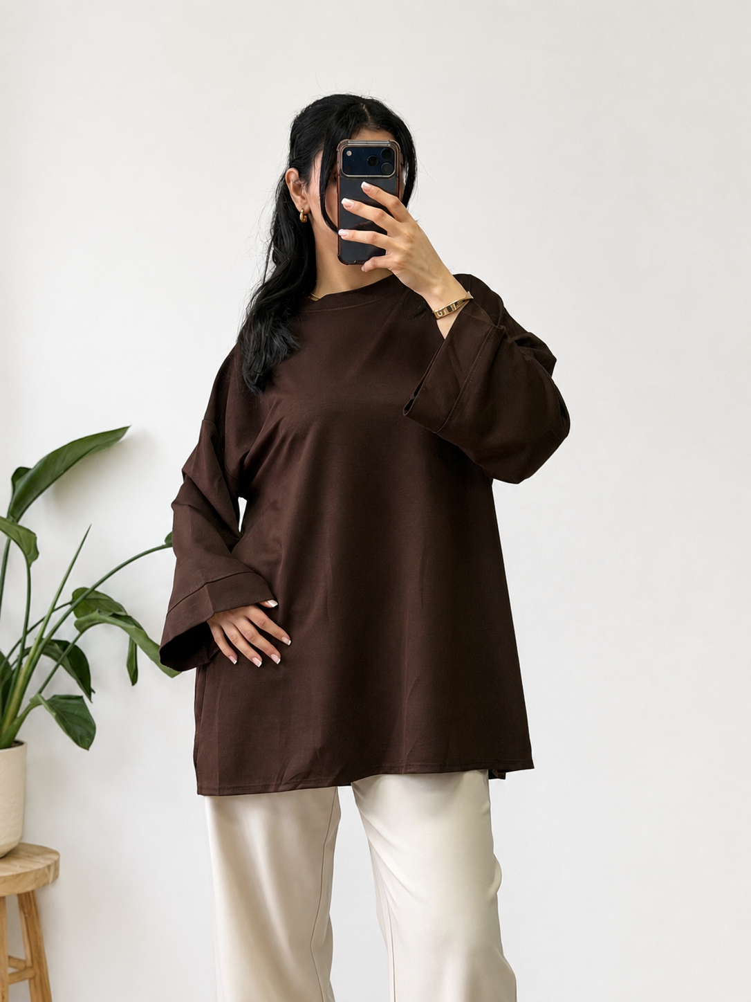 OVERSIZED-T-SHIRT MIT LANGEN ÄRMELN