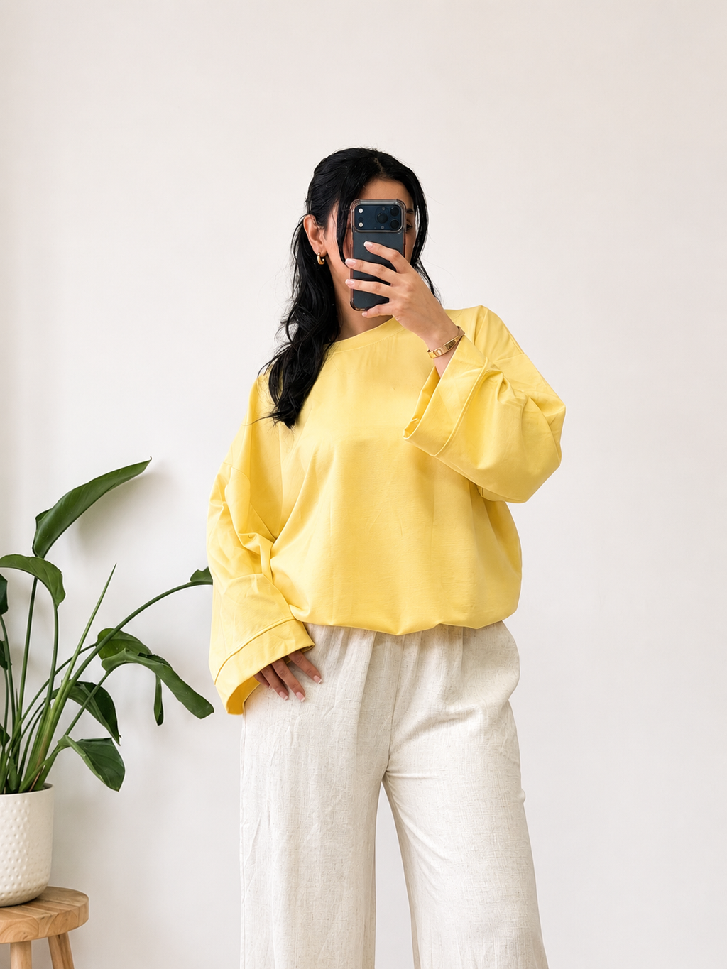 OVERSIZED T-SHIRT WITH LONG SLEEVES