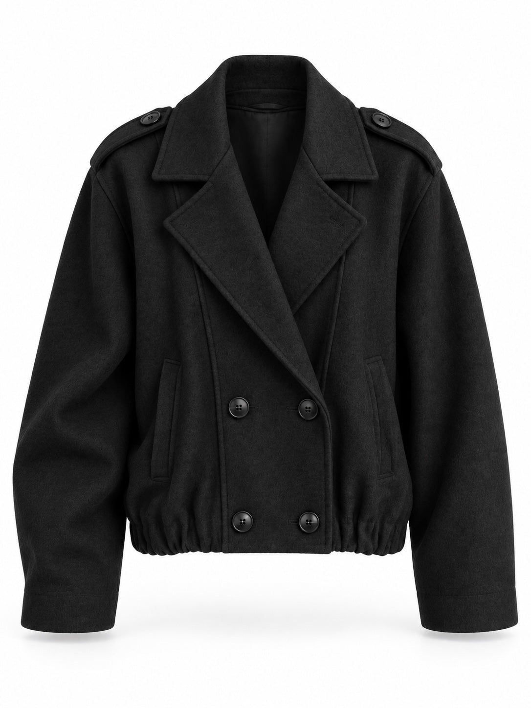 SHORT LEATHER EFFECT TRENCH JACKET