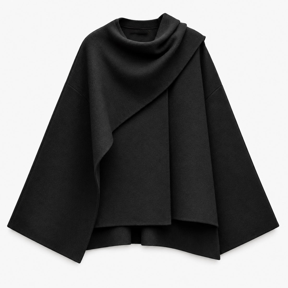 CAPE COAT WITH SCARF