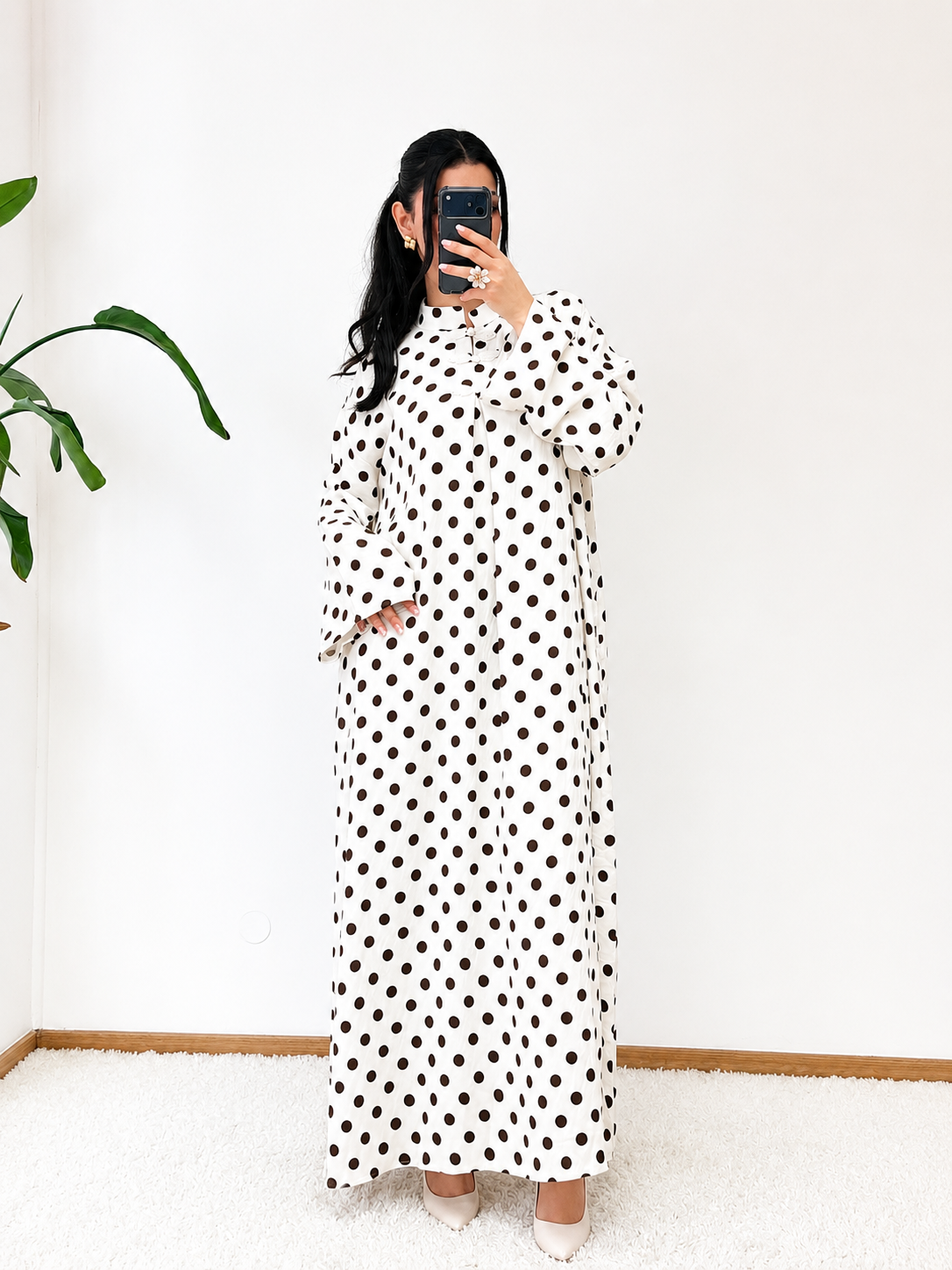 MAXIKLEID MIT POLKA-DOTS