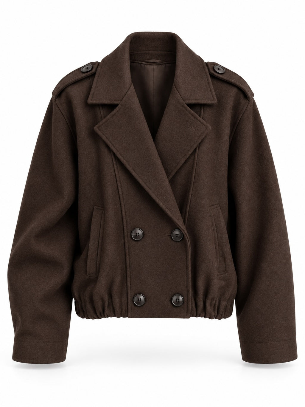 SHORT LEATHER EFFECT TRENCH JACKET