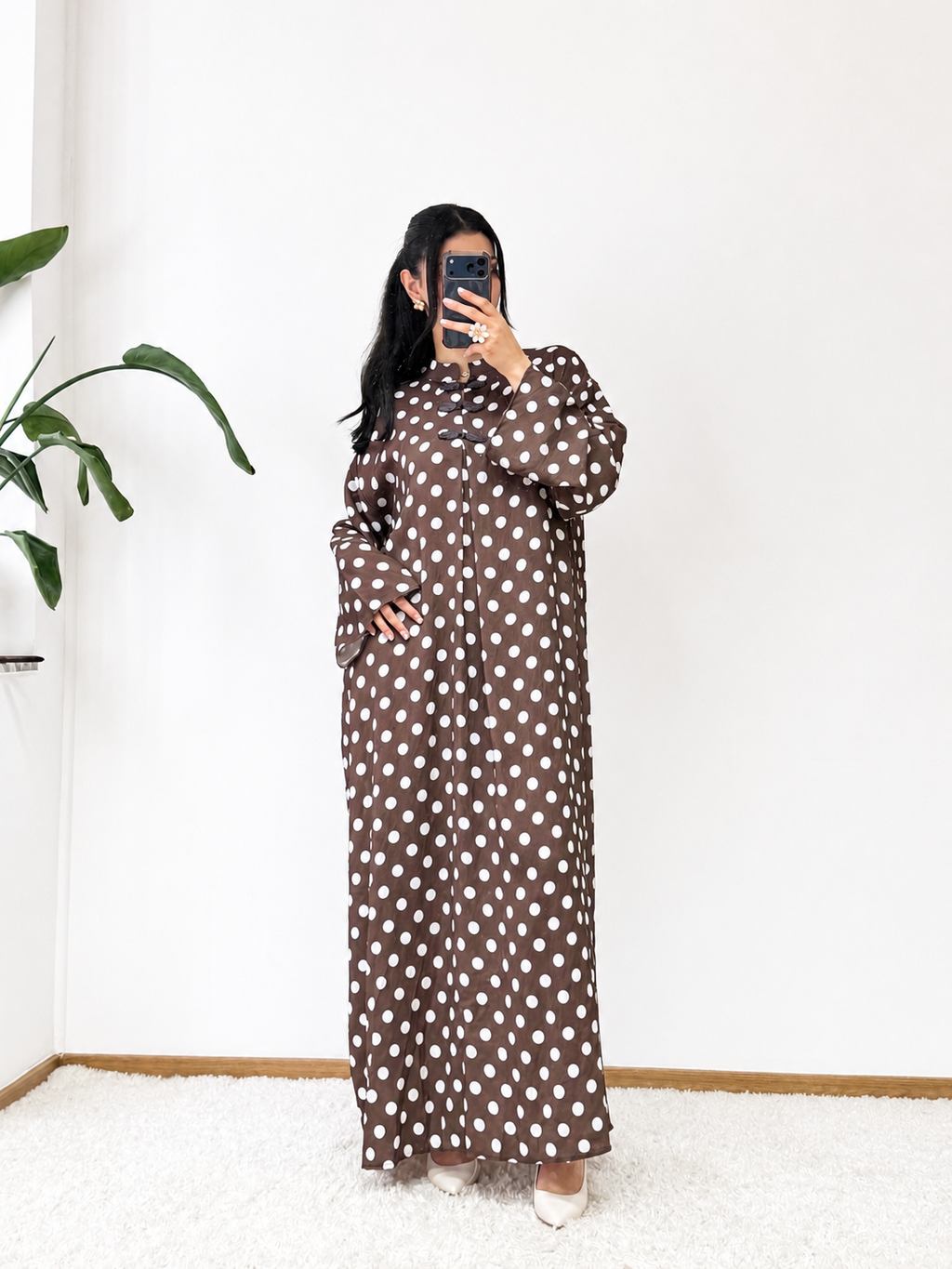 MAXIKLEID MIT POLKA-DOTS