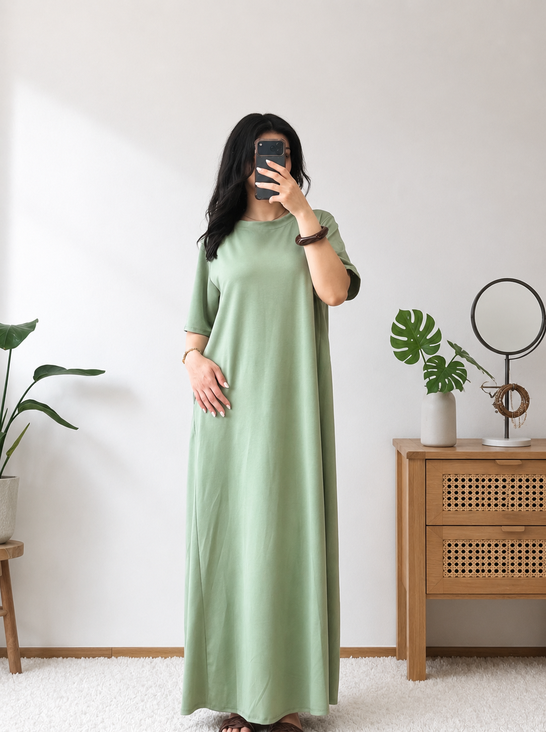 ROBE À MANCHES COURTES