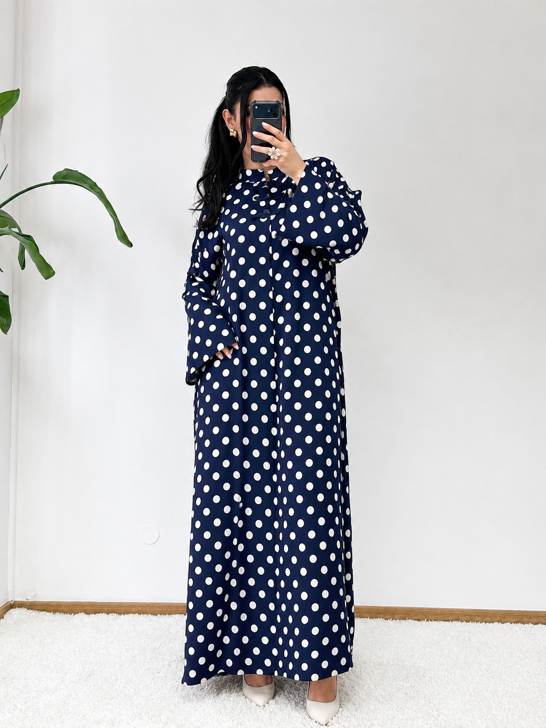 MAXIKLEID MIT POLKA-DOTS