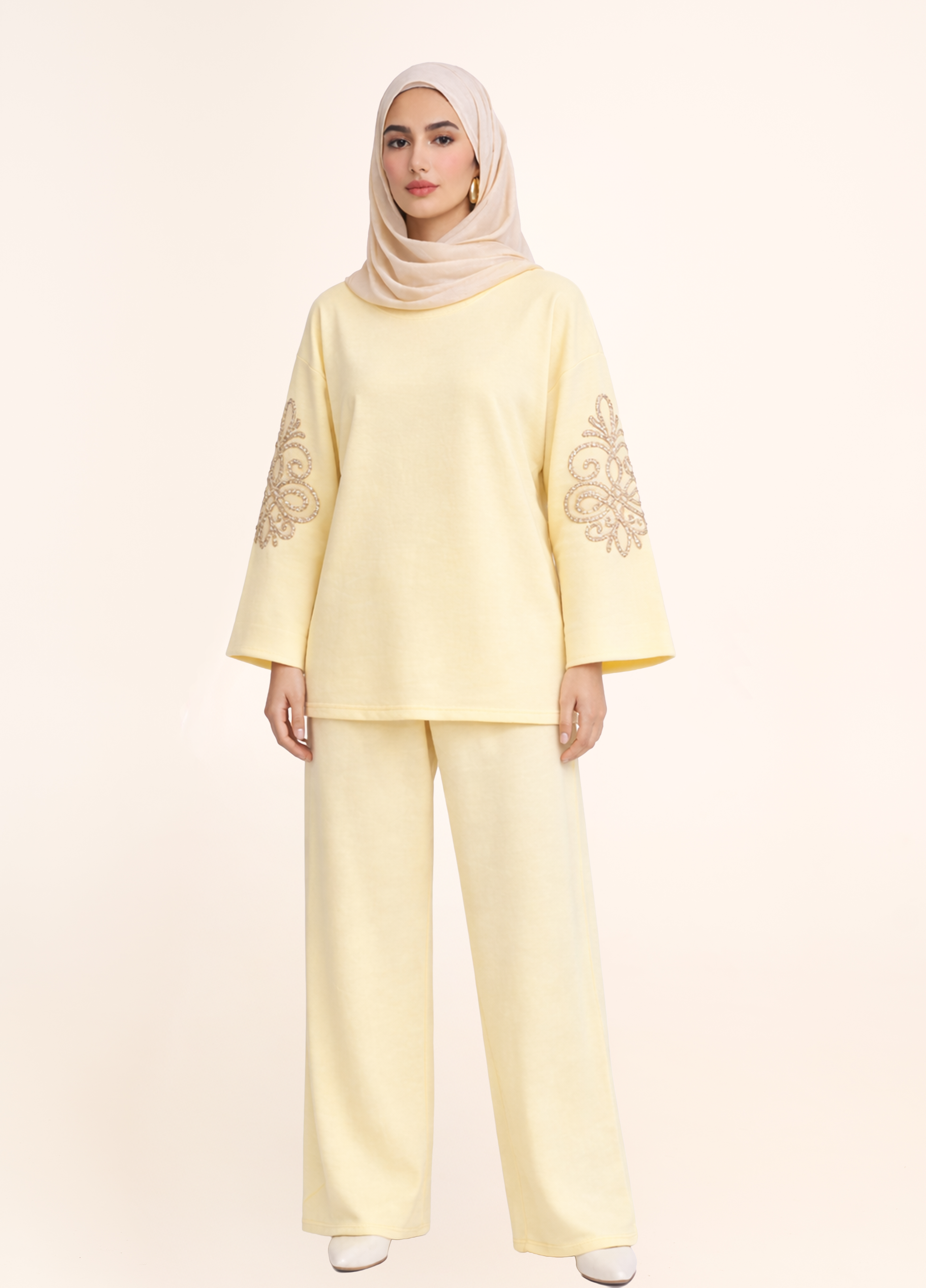 Pleated Lounge Set - BUTTER YELLOW