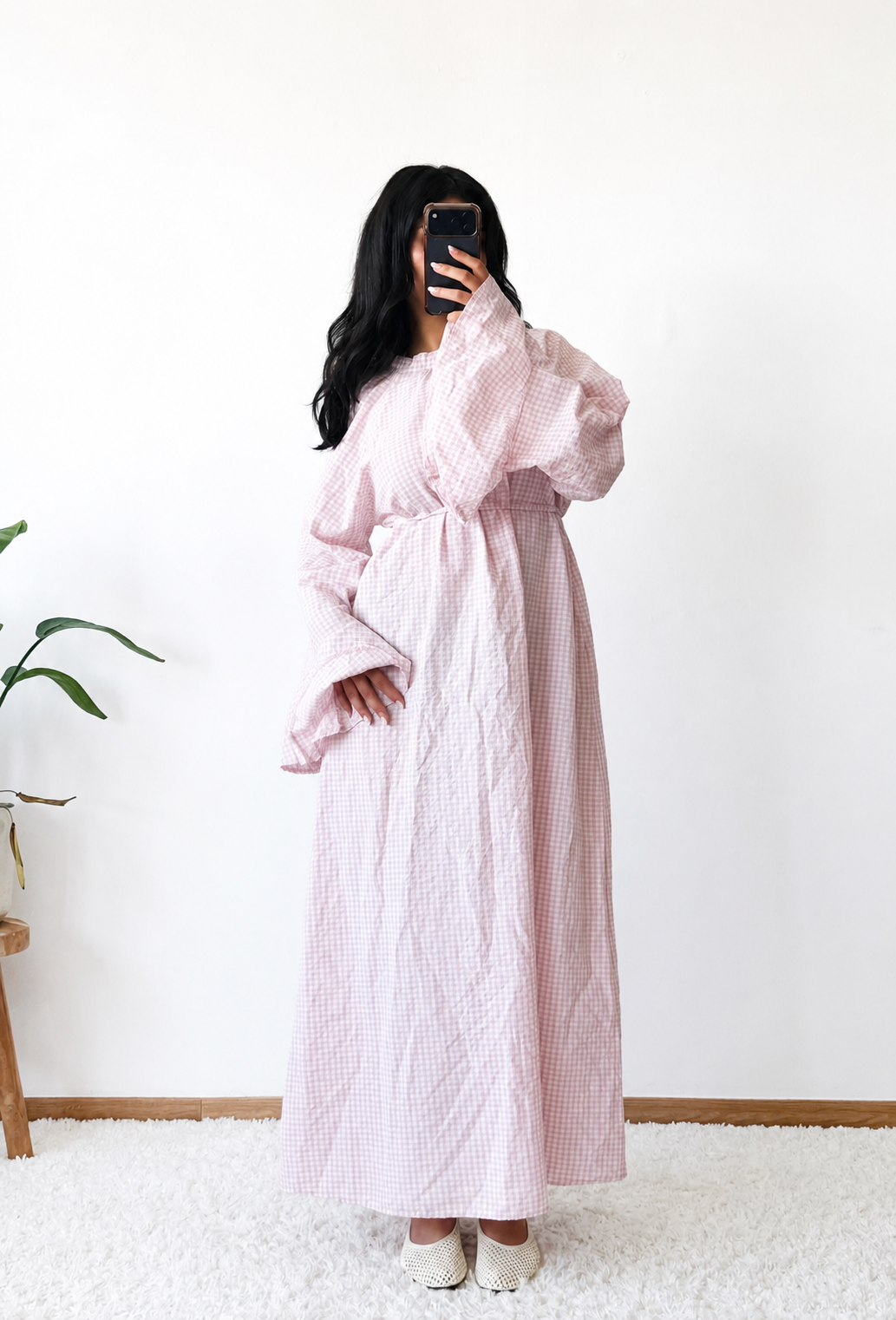 ROBE MAXI À CARREAUX