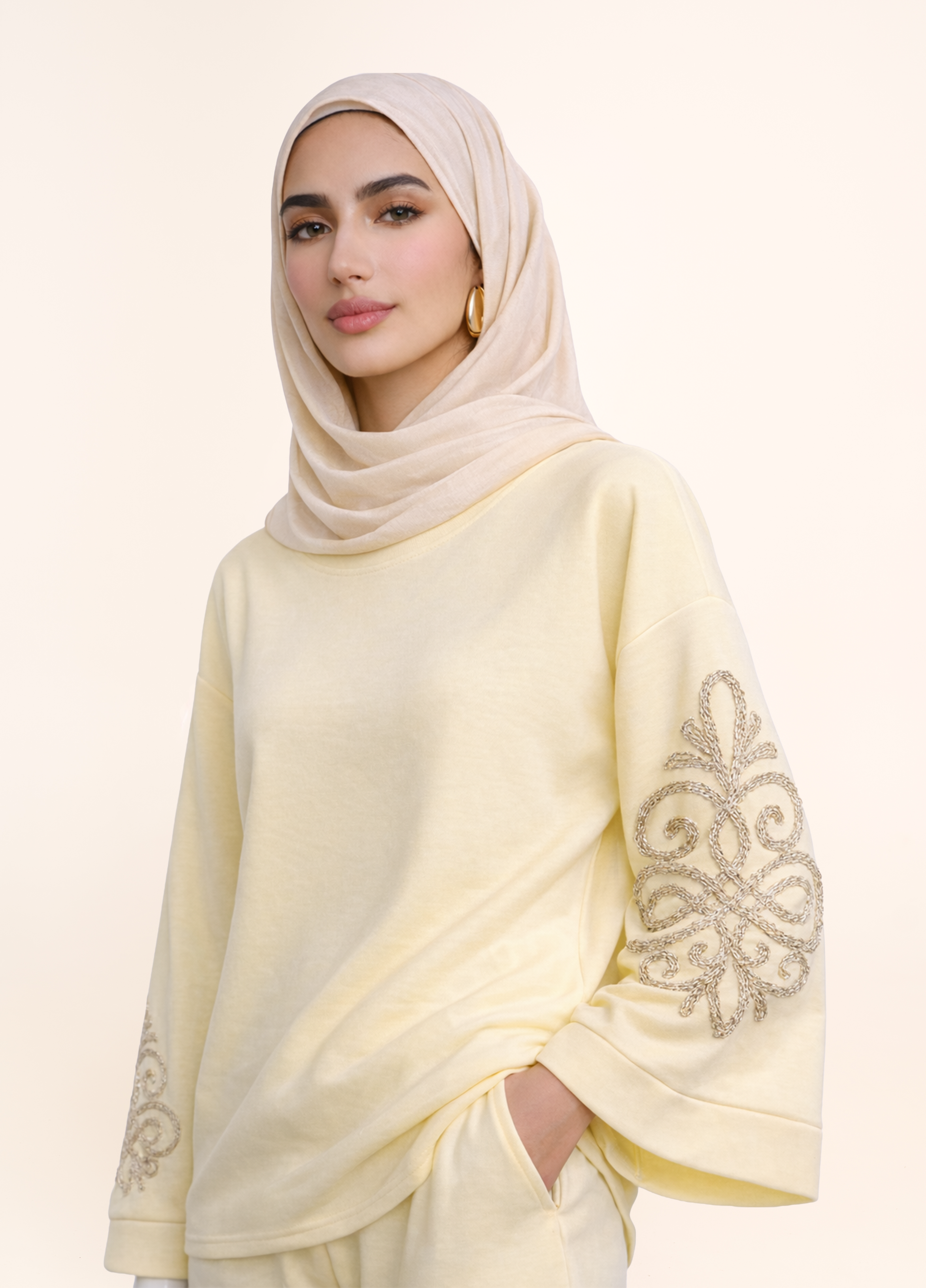 Pleated Lounge Set - BUTTER YELLOW